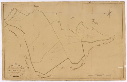 La Chapelle-Saint-André, cadastre ancien : plan parcellaire de la section B dite du Bourg, feuille 2