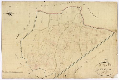 La Charité-sur-Loire, cadastre ancien : plan parcellaire de la section C dite de Saint-Lazare, feuille 2