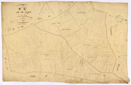 La Charité-sur-Loire, cadastre ancien : plan parcellaire de la section E dite du Dépôt, feuille 3