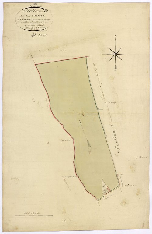 La Charité-sur-Loire, cadastre ancien : plan parcellaire de la section A dite de la Pointe, feuille 3