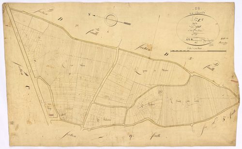 La Charité-sur-Loire, cadastre ancien : plan parcellaire de la section E dite du Dépôt, feuille 1