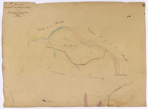 Charrin, cadastre ancien : plan parcellaire de la section C dite de Charrin à Tinjat, feuille 5, annexe