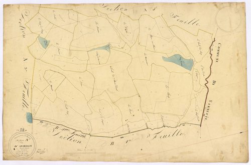Charrin, cadastre ancien : plan parcellaire de la section A dite d'Avrilly, feuille 4
