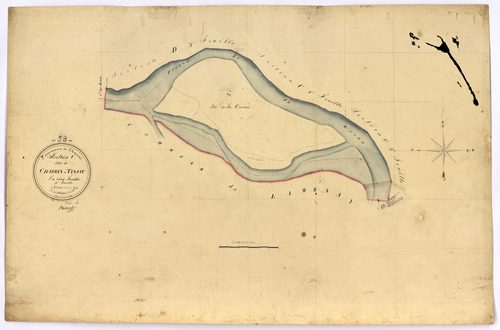 Charrin, cadastre ancien : plan parcellaire de la section C dite de Charrin à Tinjat, feuille 5