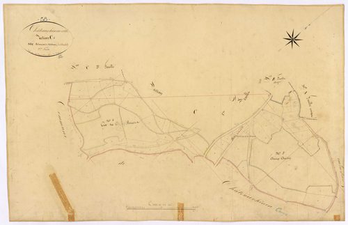 Château-Chinon Ville, cadastre ancien : plan parcellaire de la section C dite de la Croix de Mission, feuille 2