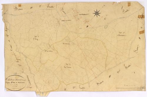 Château-Chinon Campagne, cadastre ancien : plan parcellaire de la section H dite de Vaucoret, feuille 2