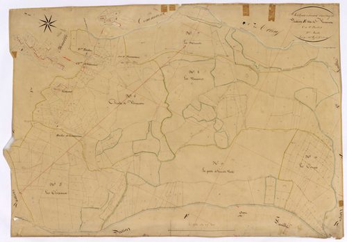 Château-Chinon Campagne, cadastre ancien : plan parcellaire de la section E dite de Vermenou, feuille 2