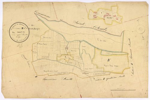 Châteauneuf-Val-de-Bargis, cadastre ancien : plan parcellaire de la section E dite du Mont, feuille 2