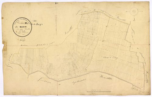 Châteauneuf-Val-de-Bargis, cadastre ancien : plan parcellaire de la section E dite du Mont, feuille 6