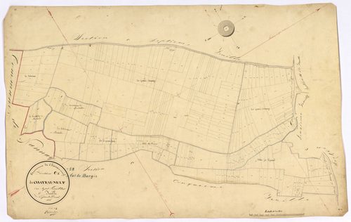 Châteauneuf-Val-de-Bargis, cadastre ancien : plan parcellaire de la section C dite du Bourg, feuille 6