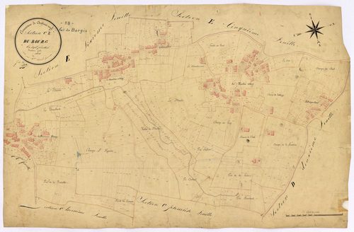 Châteauneuf-Val-de-Bargis, cadastre ancien : plan parcellaire de la section C dite du Bourg, feuille 2