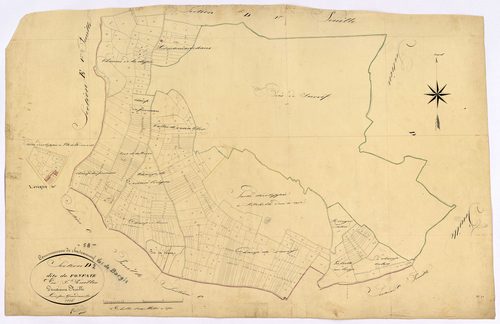Châteauneuf-Val-de-Bargis, cadastre ancien : plan parcellaire de la section D dite de Fonfaye, feuille 2