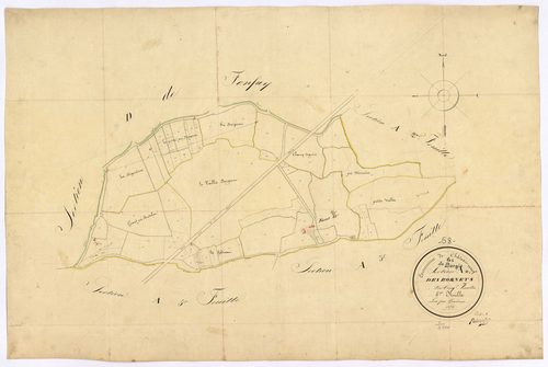 Châteauneuf-Val-de-Bargis, cadastre ancien : plan parcellaire de la section A dite des Bornets, feuille 4