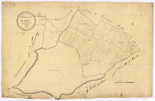 Châteauneuf-Val-de-Bargis, cadastre ancien : plan parcellaire de la section C dite du Bourg, feuille 4