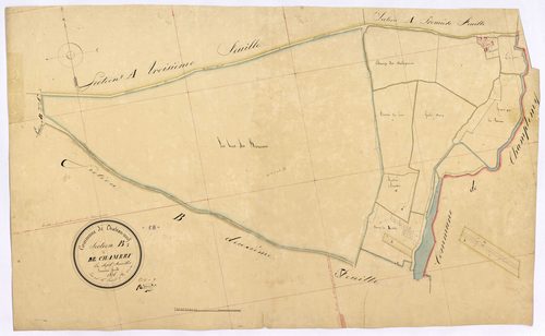 Châteauneuf-Val-de-Bargis, cadastre ancien : plan parcellaire de la section B dite de Chamery, feuille 1