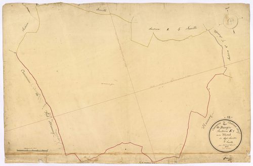 Châteauneuf-Val-de-Bargis, cadastre ancien : plan parcellaire de la section E dite du Mont, feuille 7