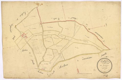 Châteauneuf-Val-de-Bargis, cadastre ancien : plan parcellaire de la section D dite de Fonfaye, feuille 4