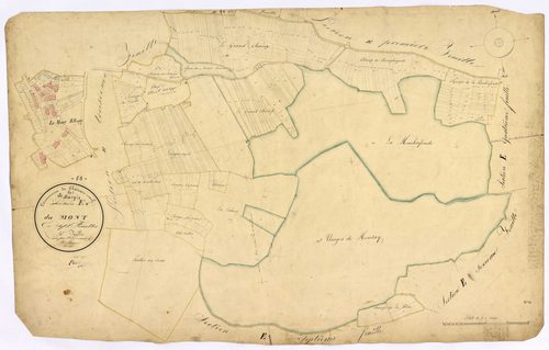 Châteauneuf-Val-de-Bargis, cadastre ancien : plan parcellaire de la section E dite du Mont, feuille 4