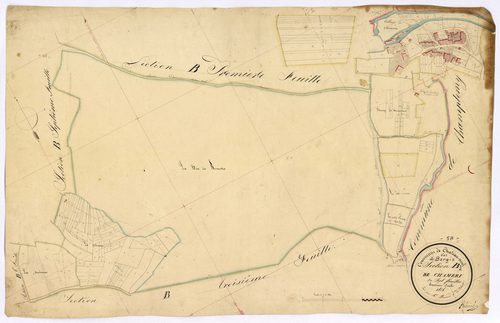 Châteauneuf-Val-de-Bargis, cadastre ancien : plan parcellaire de la section B dite de Chamery, feuille 2