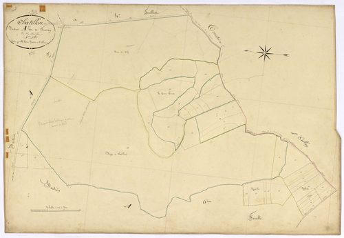 Châtillon-en-Bazois, cadastre ancien : plan parcellaire de la section A dite de Franay, feuille 5
