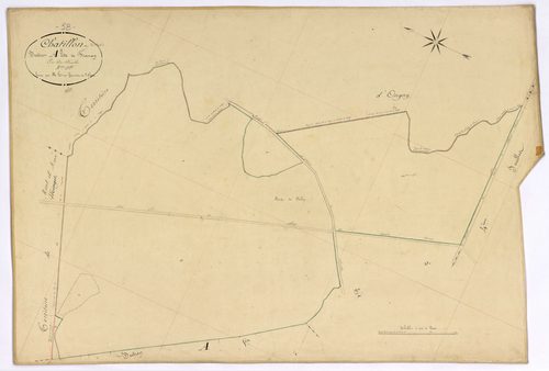 Châtillon-en-Bazois, cadastre ancien : plan parcellaire de la section A dite de Franay, feuille 3