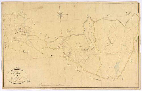 Châtin, cadastre ancien : plan parcellaire de la section C dite de Châtin, feuille 4