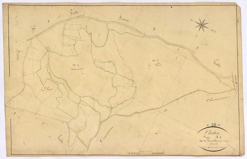 Châtin, cadastre ancien : plan parcellaire de la section A dite de Remoillon, feuille 1