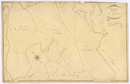 Châtin, cadastre ancien : plan parcellaire de la section C dite de Châtin, feuille 5