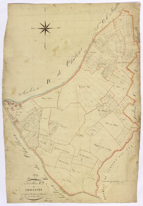 Chaulgnes, cadastre ancien : plan parcellaire de la section C dite de Chaulgnes, feuille 4