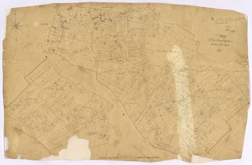 Chaulgnes, cadastre ancien : plan parcellaire de la section C dite de Chaulgnes, feuille 1, développement