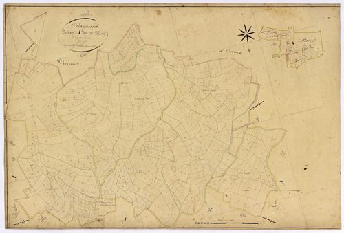 Chaumard, cadastre ancien : plan parcellaire de la section A dite de Blaizy, feuille 2