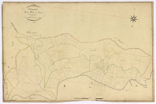 Chaumard, cadastre ancien : plan parcellaire de la section A dite de Blaizy, feuille 3