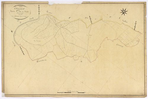 Chaumard, cadastre ancien : plan parcellaire de la section C dite de Vouard, feuille 3