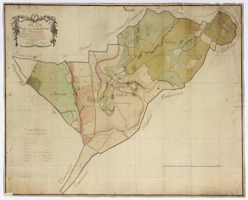 Chazeuil, cadastre ancien : plan par masses de cultures