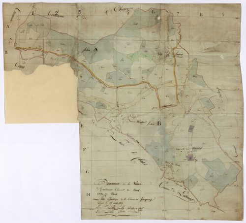 Chevenon, cadastre ancien : plan géométrique de Jaugenay