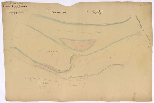 Chevenon, cadastre ancien : plan parcellaire de la section A dite de la Colâtre, feuille 2, annexe 1