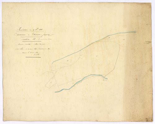 Chevenon, cadastre ancien : plan parcellaire de la section A dite de la Colâtre, feuille 2, annexe 2