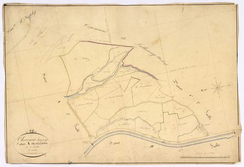 Chevenon, cadastre ancien : plan parcellaire de la section A dite de la Colâtre, feuille 3