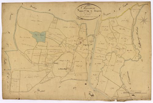 Chevenon, cadastre ancien : plan parcellaire de la section C dite de Jaugenay, feuille 2