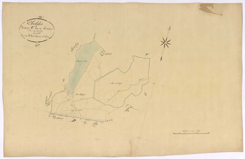 Chiddes, cadastre ancien : plan parcellaire de la section C dite de Chiddes, feuille 6