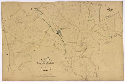 Chiddes, cadastre ancien : plan parcellaire de la section A dite de Moncharlon, feuille 3