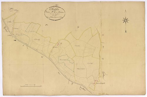 Chiddes, cadastre ancien : plan parcellaire de la section C dite de Chiddes, feuille 3