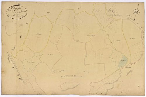 Chiddes, cadastre ancien : plan parcellaire de la section C dite de Chiddes, feuille 2