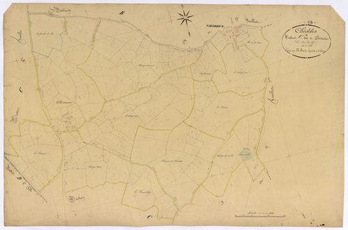 Chiddes, cadastre ancien : plan parcellaire de la section C dite de Chiddes, feuille 4