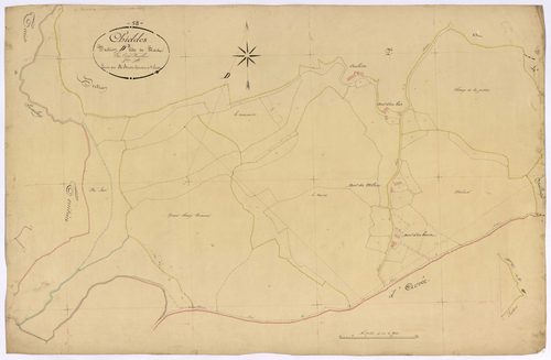 Chiddes, cadastre ancien : plan parcellaire de la section D dite de Las, feuille 3