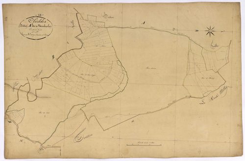 Chiddes, cadastre ancien : plan parcellaire de la section A dite de Moncharlon, feuille 1
