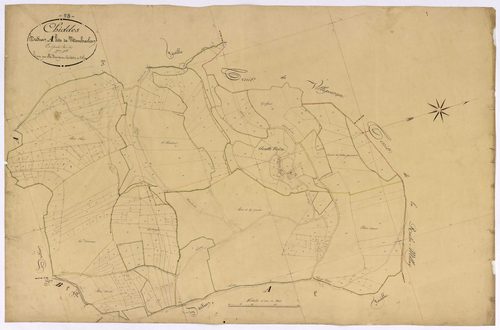 Chiddes, cadastre ancien : plan parcellaire de la section A dite de Moncharlon, feuille 2