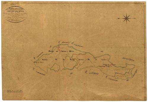 Chitry-les-Mines, cadastre ancien : tableau d'assemblage