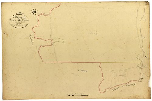 Chougny, cadastre ancien : plan parcellaire de la section B dite de Chougny, feuille 2