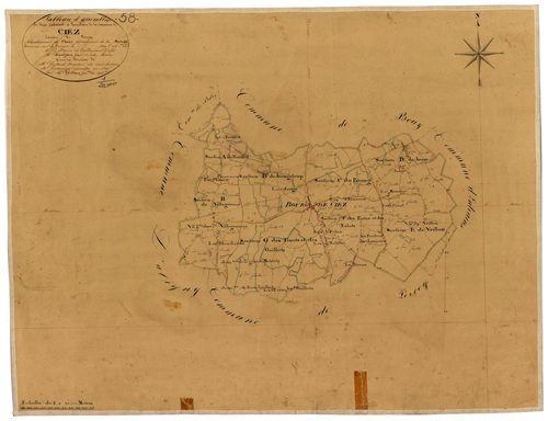 Ciez, cadastre ancien : tableau d'assemblage